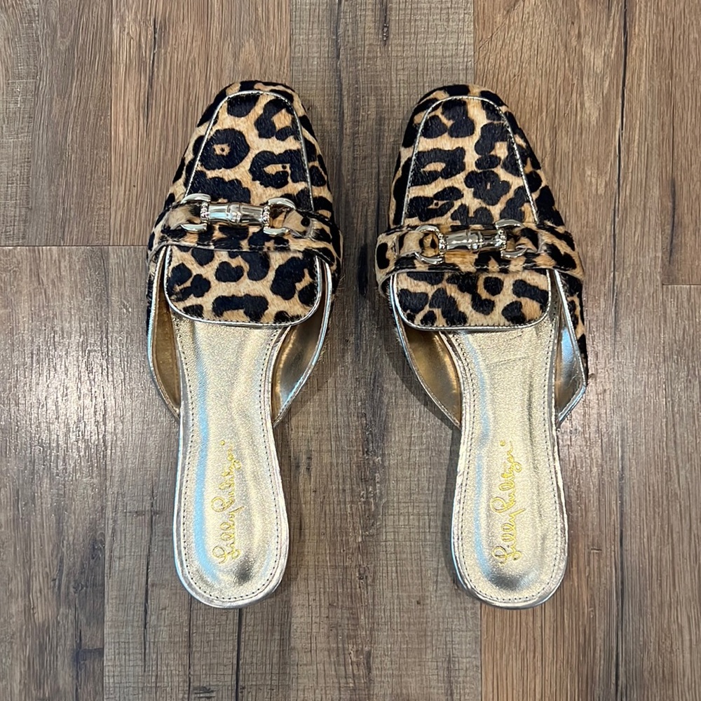 Lilly Pulitzer Cheetah Mule Flats